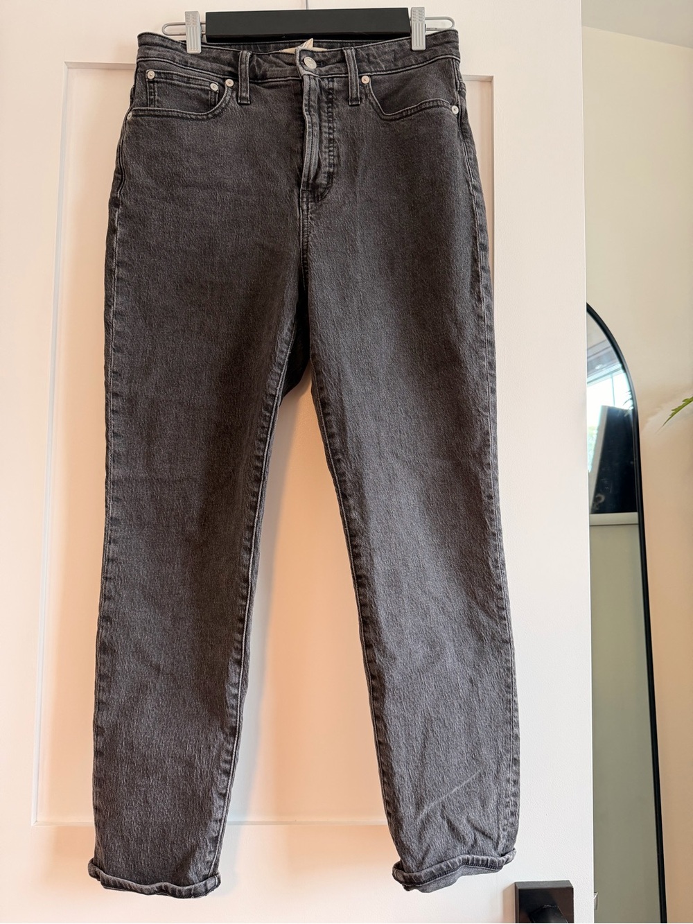 Madewell High-Rise Curvy Perfect Vintage Jeans in Washed Charcoal